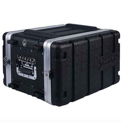 ตู้แร็คแอมพลิฟายเออร์ ABS ขนาด 12 &quot;ความลึก 6U ล็อคแบบบิดน้ำหนักเบา x 4, ที่จับ 2 อัน