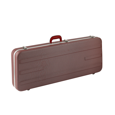 เคสกีตาร์ไฟฟ้าโฟมแข็งสีแดงเปลือกแข็ง ABS โฟม AL วัสดุกันน้ำ
