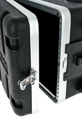 PA/DJ geers 17 &quot;ความลึก 6u Rolling Rack Case Twist Latches Lightweight