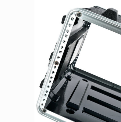 PA/DJ geers 17 &quot;ความลึก 6u Rolling Rack Case Twist Latches Lightweight