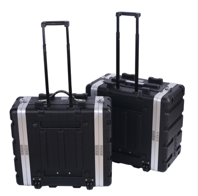 Easy Carry Audio 4U 3U Rolling ติดตั้งแร็ค Case ABS + กรอบอลูมิเนียม