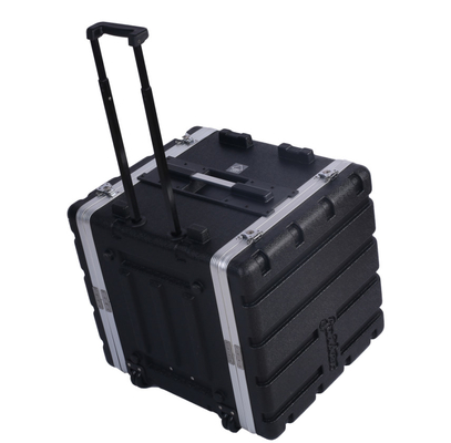 ABS 19 &quot;10U Rolling Flight ติดตั้งแร็ค Case พร้อมล้อสำหรับ DJ Audio