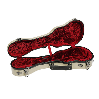 10 สีไฟเบอร์กลาส Soprano Ukulele Hard Case Soft Velvet Lining