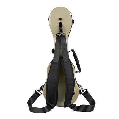 10 สีไฟเบอร์กลาส Soprano Ukulele Hard Case Soft Velvet Lining