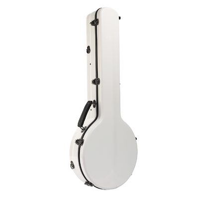 Anti-Pressure ไฟเบอร์กลาส เปลือกแข็ง Banjo Case สีขาว แข็งแรงมาก